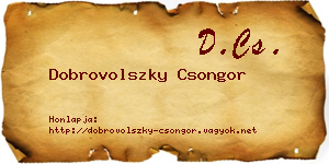 Dobrovolszky Csongor névjegykártya
