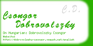csongor dobrovolszky business card